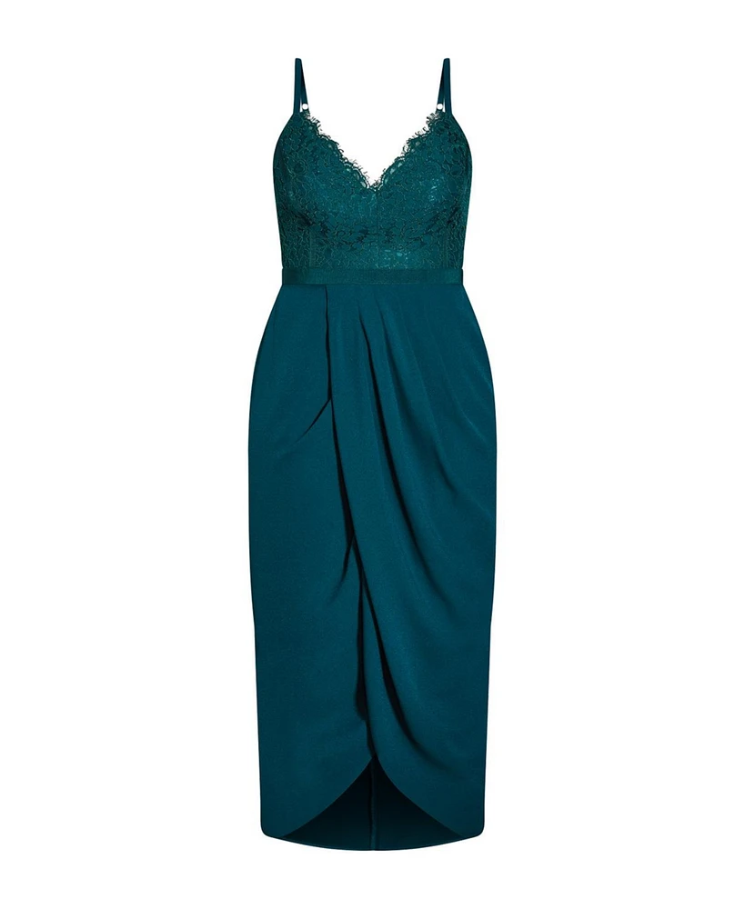 City Chic Plus Lace Touch Dress