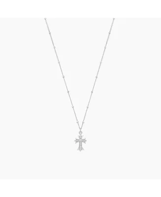 Sterling Silver Isla Cross Necklace