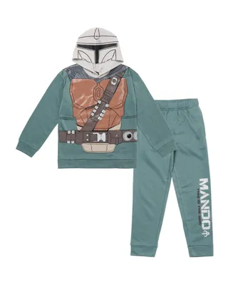 Star Wars Darth Vader Boba Fett The Mandalorian Fleece Pullover Hoodie and Pants Outfit Set Toddler| Child Boys