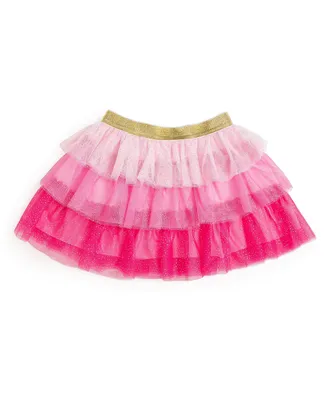 Little and Big Girls Pink Petal Tutu Skirt