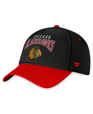 Men's Fanatics Black, Red Chicago Blackhawks Fundamental 2-Tone Flex Hat