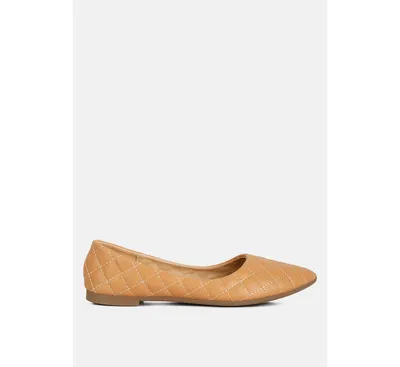 Rikhani Quilted Detail Ballet Flats