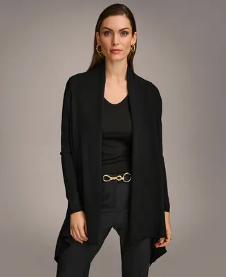 Donna Karan New York Women's Long-Sleeve Drape-Front Cardigan