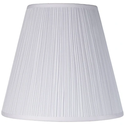 Finish Medium Mushroom Pleated Lamp Shade 9" Top x 16" Bottom x 14.5" High x 14.75" Slant (Spider) Replacement with Harp and Finial - Springcrest