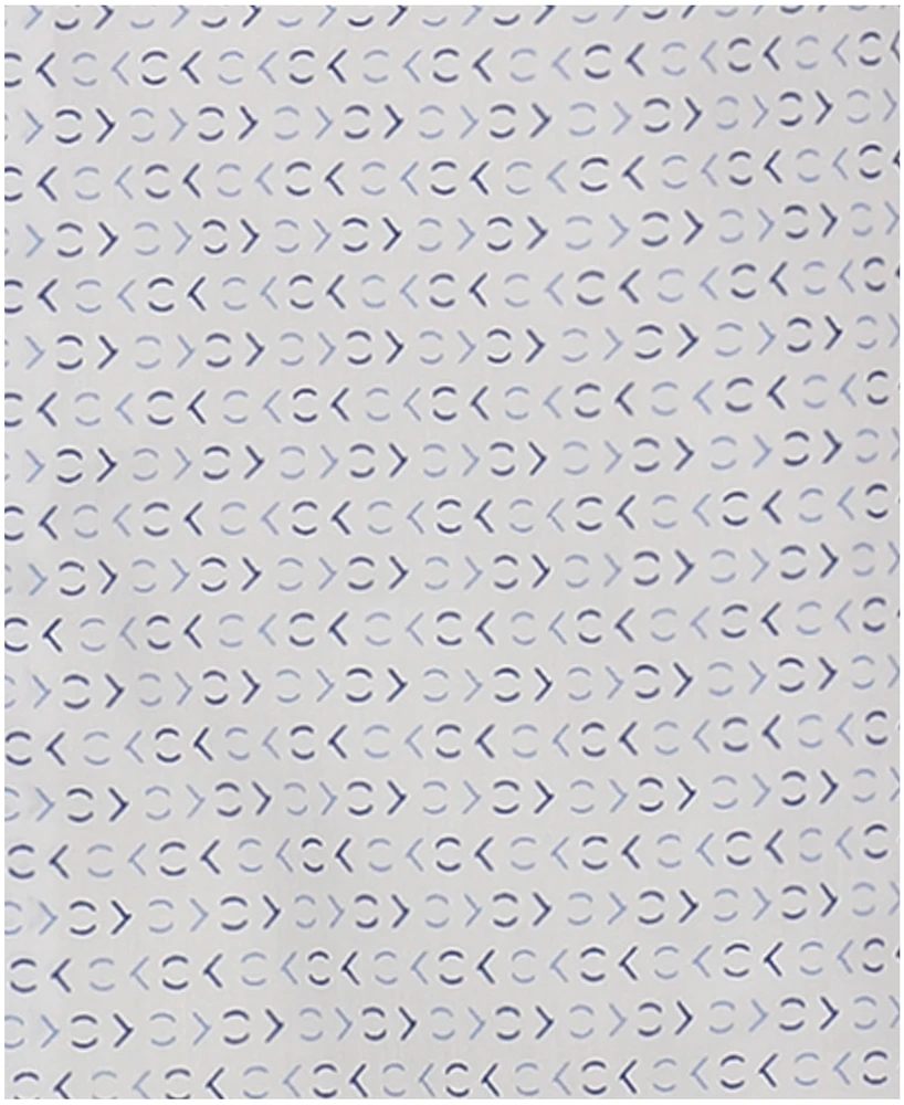 Calvin Klein Big Boys Long Sleeve Stretch Ck Glyph Print Dress Shirt