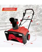 20'' Electric Snow Thrower 120V 15Amp Snow Blower with 180° Rotatable Chute 2 Lights