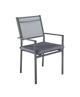 Mondawe 5-Piece Aluminum Outdoor Patio Dining Set with Cushion, Gray