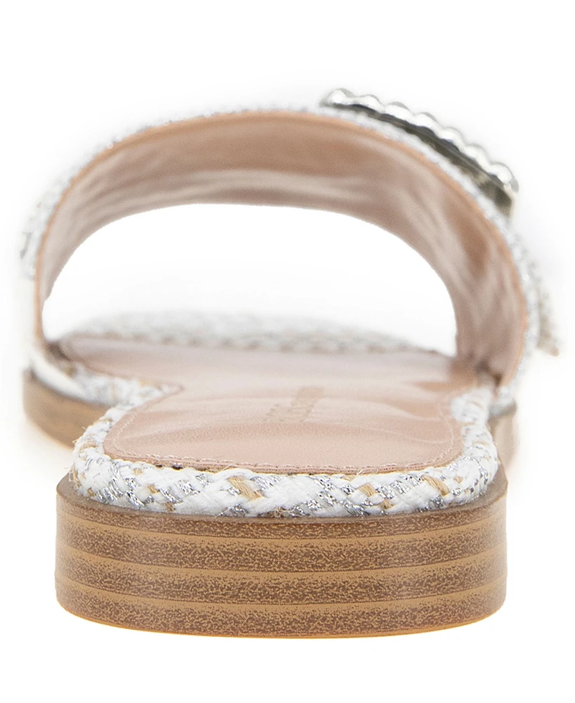 BCBGeneration Women's Mollie Buckled Slide Flat Sandals