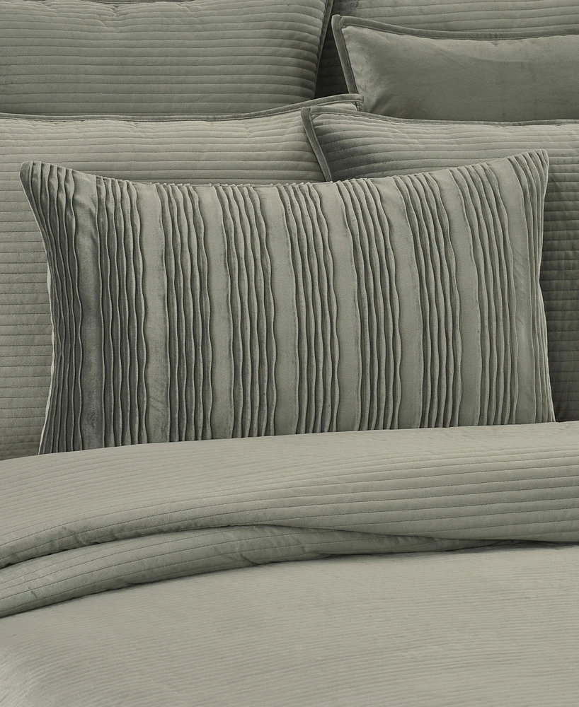 J Queen New York Townsend Wave Lumbar Decorative Pillow Cover, 16" x 26"