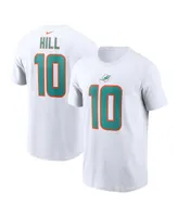 Men's Nike Tyreek Hill White Miami Dolphins Player Name and Number T-shirt