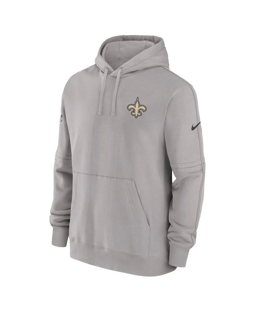 Men's Nike Gray New Orleans Saints Sideline Club Fleece Pullover Hoodie