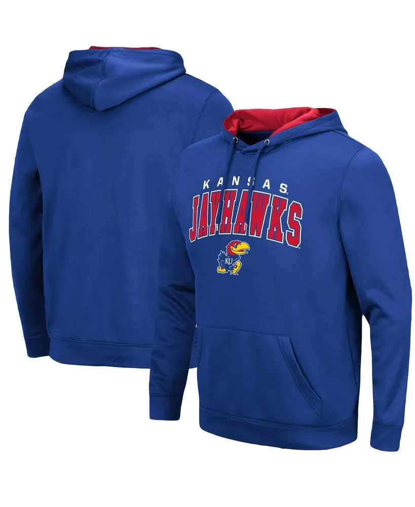 Men's Colosseum Royal Kansas Jayhawks Resistance Pullover Hoodie