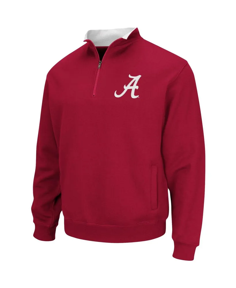 Men's Colosseum Crimson Alabama Tide Tortugas Logo Quarter-Zip Pullover Jacket