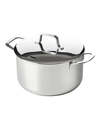 Alva Maestro Stainless Steel 4 Qt. Stock Pot & Lid, Non-Toxic Pfas, Pfoa, Ptfe Free, Heavy Duty Cooking Pot Compatible w/All Stove Top & Induction Rea