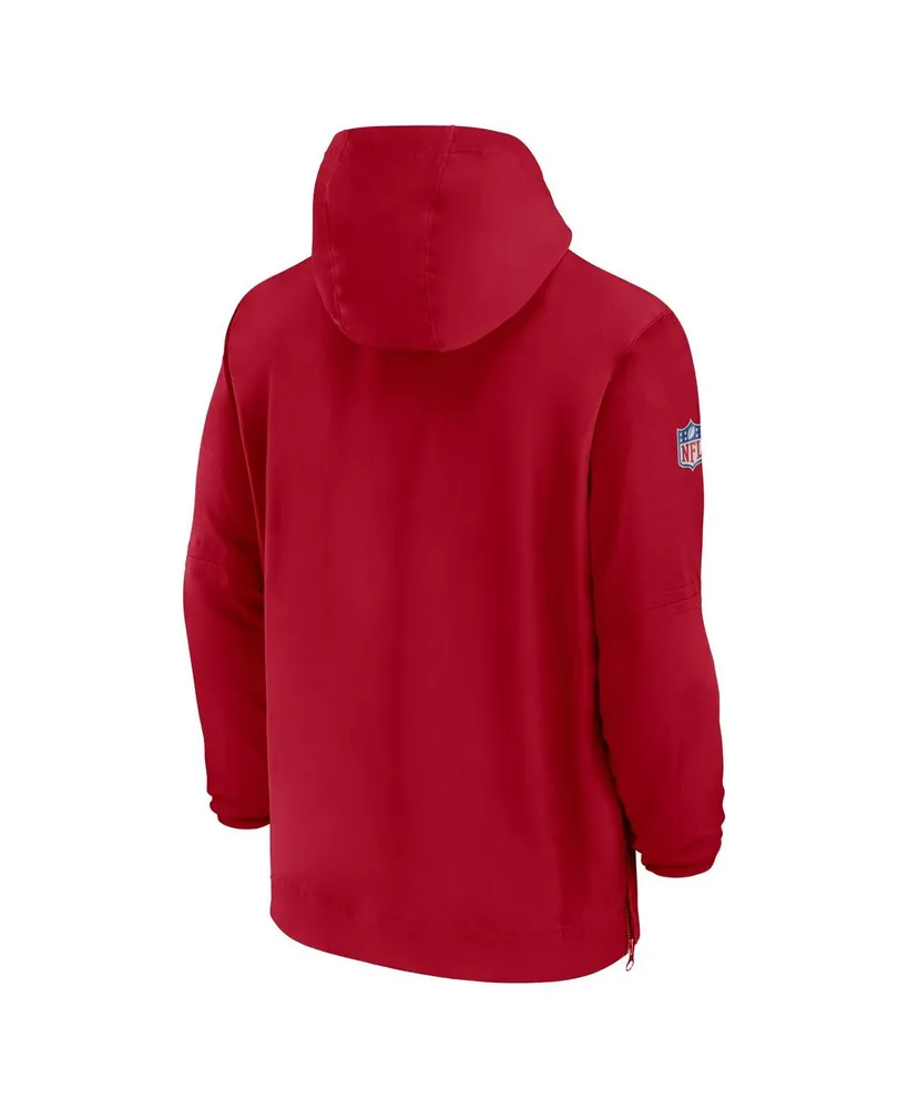 Men's Nike Red Tampa Bay Buccaneers Sideline Half-Zip Hoodie