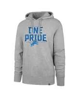 Men's '47 Brand Gray Detroit Lions Regional Headline Pullover Hoodie