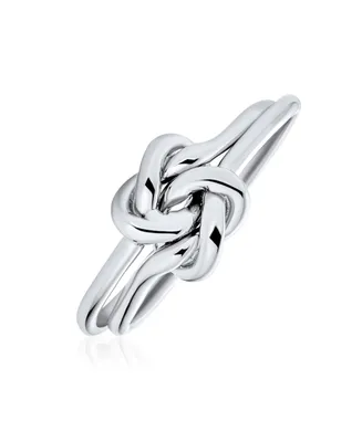 Bling Jewelry Best Friends Irish Celtic Love Knots Infinity Promise Ring Band Oxidized .925 Sterling Silver