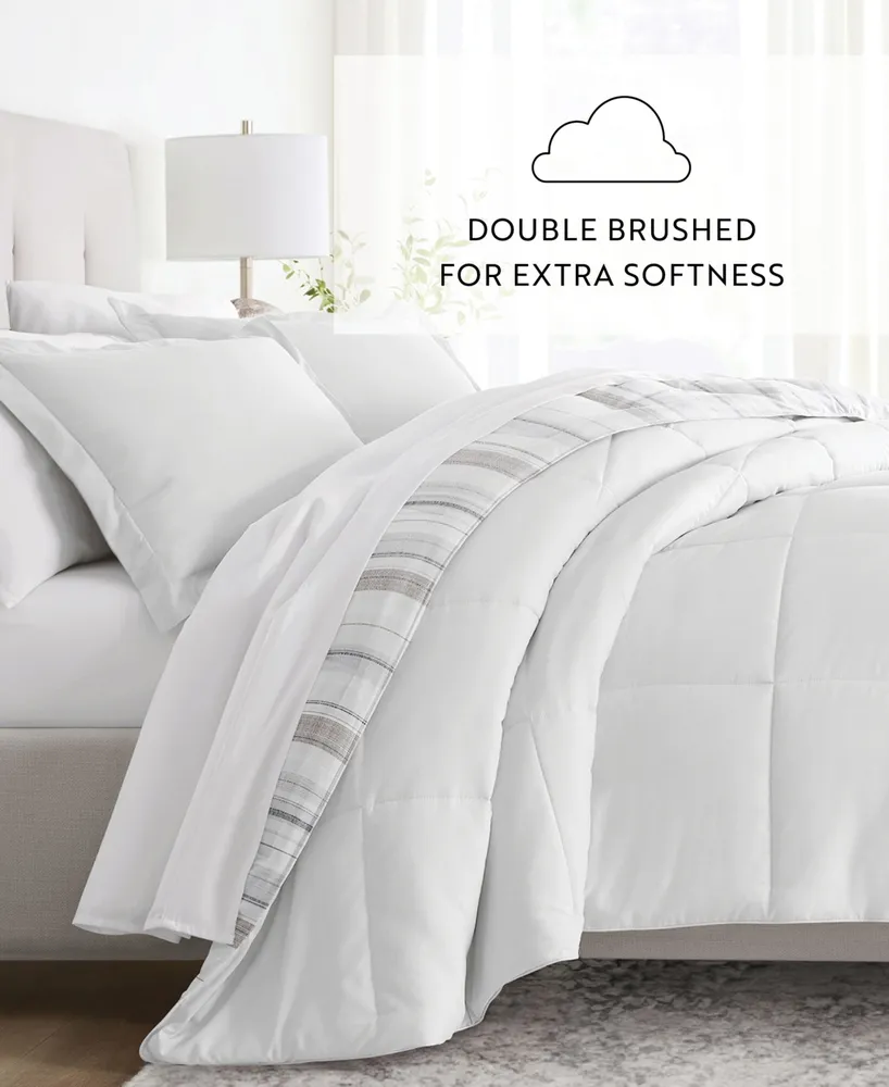 ienjoy Home Vertical Stripe 2-Piece Comforter Set, Twin/Twin Xl