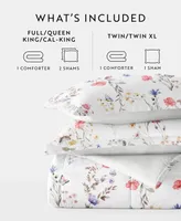 ienjoy Home Meadow Floral Stripe 2-Piece Comforter Set, Twin/Twin Xl