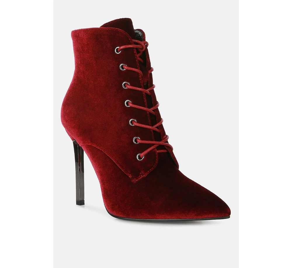 Womens bornsta velvet high heeled boots