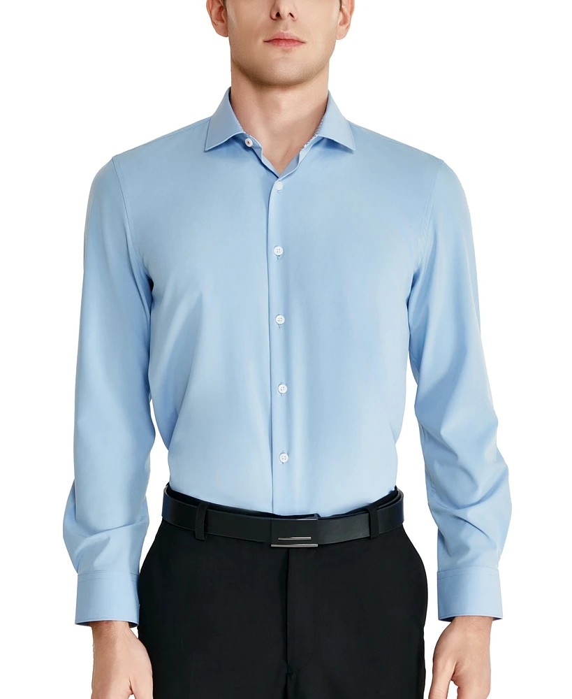 Tallia Men's Slim-Fit Solid Poplin Dress Shirt