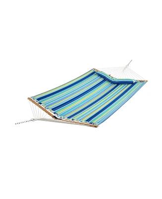 Patio Hammock Foldable Portable Swing Chair Bed with Detachable Pillow