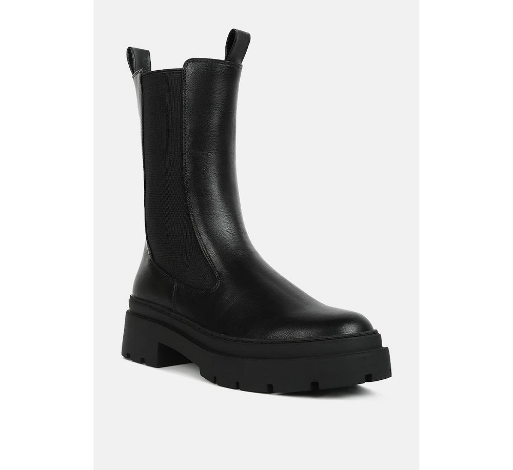Womens jolt elasticated gussets lug sole boots