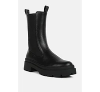 Womens jolt elasticated gussets lug sole boots