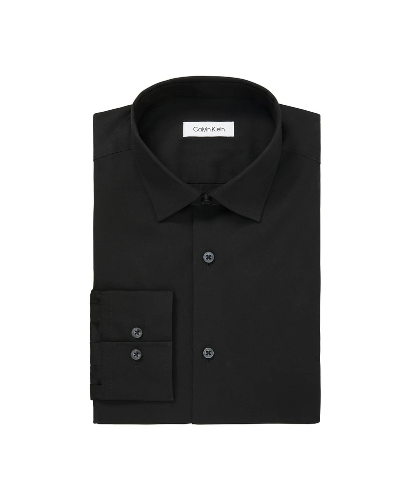 Calvin Klein Men's Refined Cotton Stretch Regular Fit Dress Shirt
