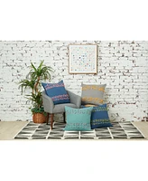 Tabb Indigo & Citron Throw Pillow