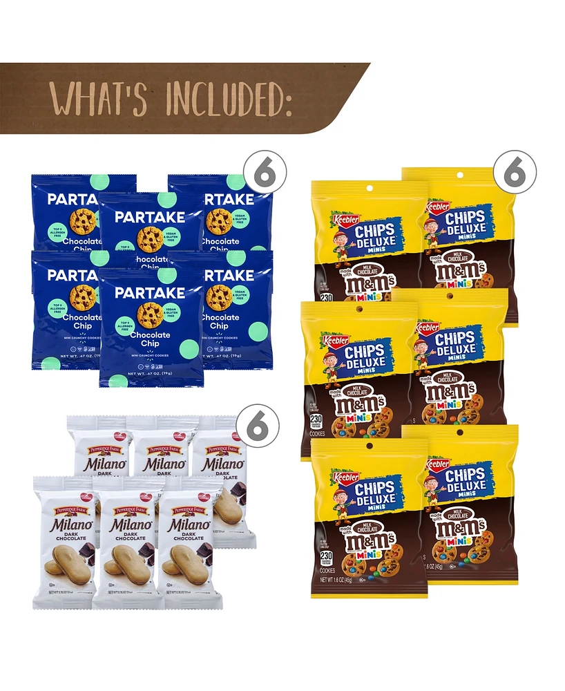 SnackBoxPros Cookie Lovers Snack Box, 40 Pieces