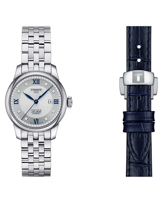 Tissot Women's Swiss Automatic Le Locle Diamond Accent Stainless Steel Bracelet Watch 29mm