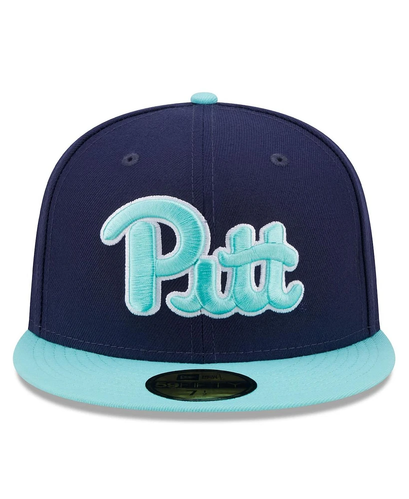 Men's New Era Navy, Light Blue Pitt Panthers 59FIFTY Fitted Hat