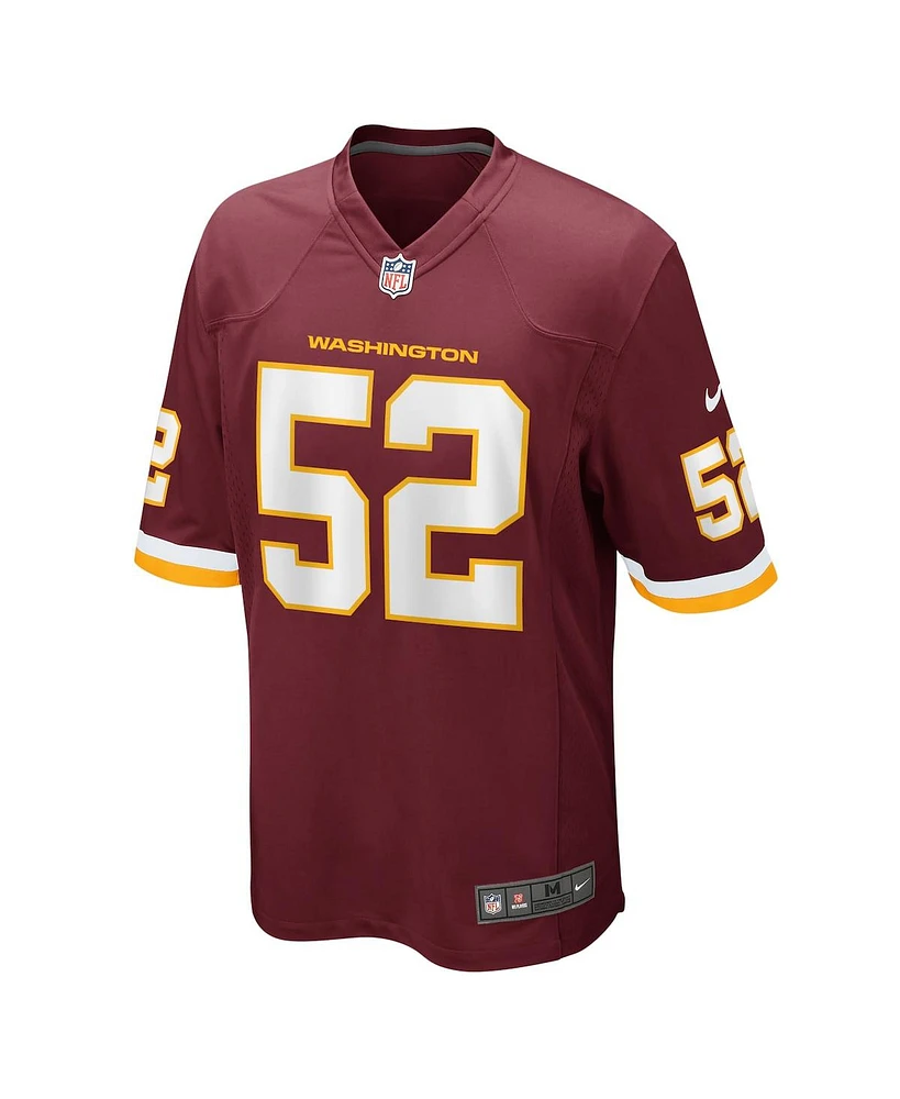 Men's Nike Jamin Davis Burgundy Washington Football Team 2021 Nfl Draft First Round Pick Game Jersey