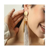 Sohi Women's Tassel Drop Earrings