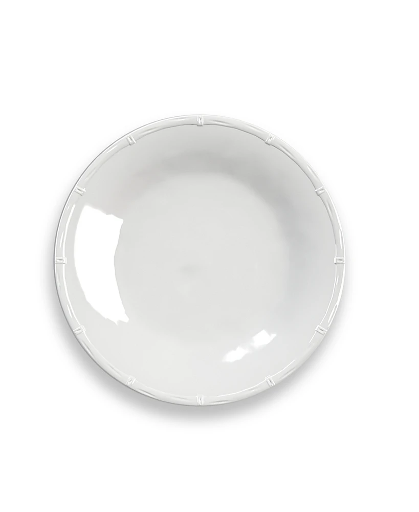 Abode Homewares Bamboo Raised Rim Dinner Plates, Set of 6