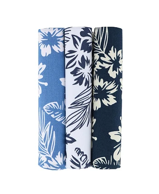 Trafalgar Men's Mana Hawaiian Print Cotton Handkerchiefs (3 Pack)