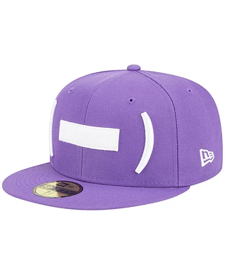 Men's New Era Purple Winston-Salem Dash Theme Nights Hyphen 59FIFTY Fitted Hat