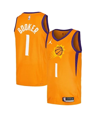 Men's Jordan Devin Booker Orange Phoenix Suns Swingman Jersey Player - Statement Edition