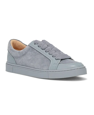 Frye Women's Ivy Court Low Lace Up Leather Sneakers - Steel Blue