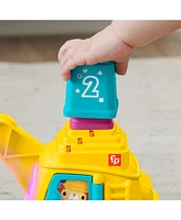 Fisher Price Count and Stack Crane Baby and Toddler Learning Toy with Blocks, Lights and Sounds