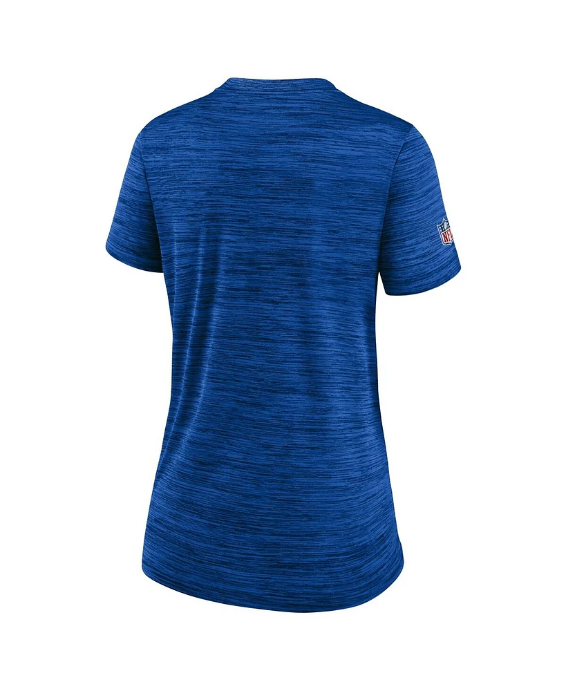 Women's Nike Royal Los Angeles Rams Sideline Velocity Performance T-shirt
