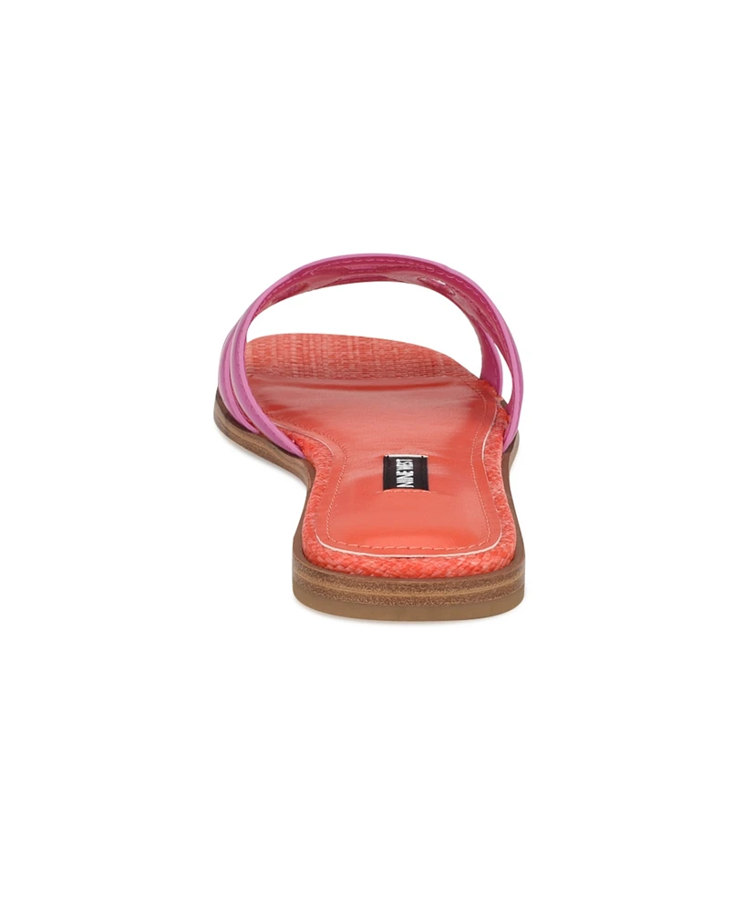 Nine West Women's Geena Cutout Flat Slip-On Sandals