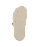 Calvin Klein Women's Eandria Criss-Cross Flat Casual Sandals