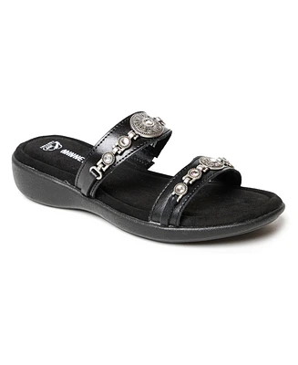Minnetonka Women's Brenn Embellished Slide Sandals