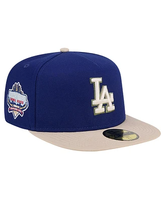 Men's New Era Royal Los Angeles Dodgers Canvas A-Frame 59FIFTY Fitted Hat