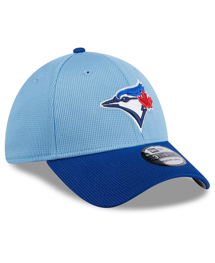 Men's New Era Light Blue Toronto Jays 2024 Batting Practice 39THIRTY Flex Hat