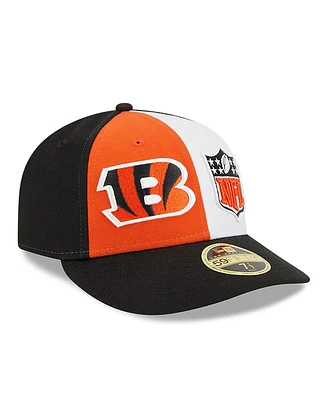 Men's New Era Orange, Black Cincinnati Bengals 2023 Sideline Low Profile 59FIFTY Fitted Hat