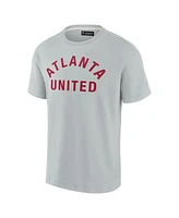 Men's Fanatics Signature Gray Atlanta United Fc Oversized Logo T-shirt