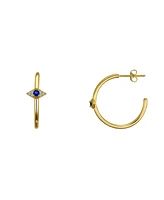 Unwritten Cubic Zirconia Evil Eye, Star, Hamsa Stud Hoop Earring Set